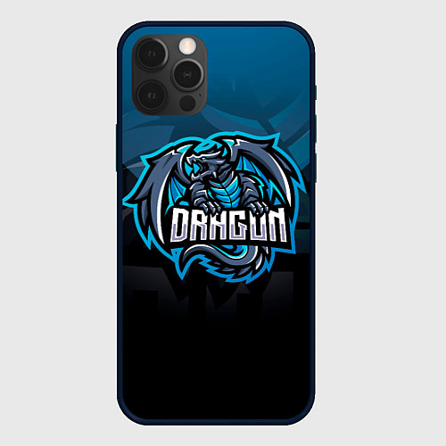 Чехол iPhone 12 Pro Max Дракон dragon / 3D-Черный – фото 1