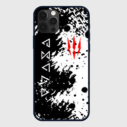 Чехол для iPhone 12 Pro Max The Witcher black & white, цвет: 3D-черный