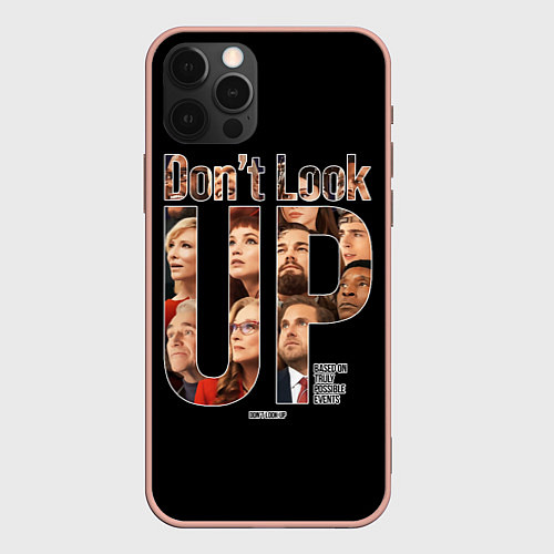 Чехол iPhone 12 Pro Max Dont look up: Не смотрите наверх / 3D-Светло-розовый – фото 1