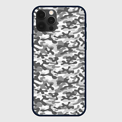 Чехол для iPhone 12 Pro Max Серый Городской Камуфляж, цвет: 3D-черный