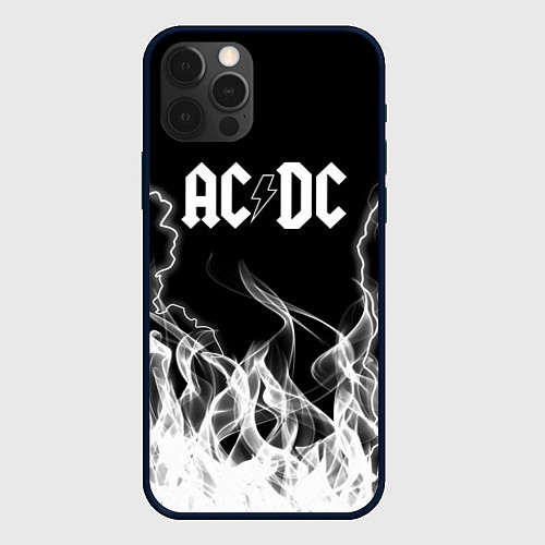 Чехол iPhone 12 Pro Max ACDC Fire / 3D-Черный – фото 1