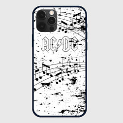 Чехол iPhone 12 Pro Max ACDC - Музыкальные ноты