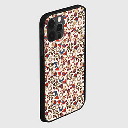 Чехол для iPhone 12 Pro Max Россия паттерн светлый, цвет: 3D-черный — фото 2