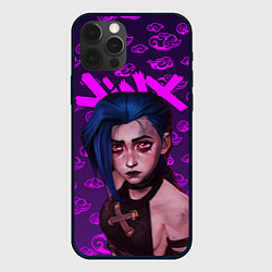 Чехол iPhone 12 Pro Max League Of Legends ARCANE JINX НЕОН