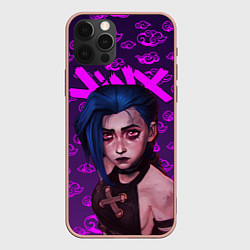 Чехол iPhone 12 Pro Max League Of Legends ARCANE JINX НЕОН