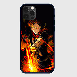 Чехол для iPhone 12 Pro Max Сукуна стреляет пламенем Магическая битва, цвет: 3D-черный