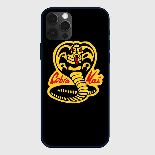 Чехол iPhone 12 Pro Max Cobra Kai - Кобра Кай / 3D-Черный – фото 1