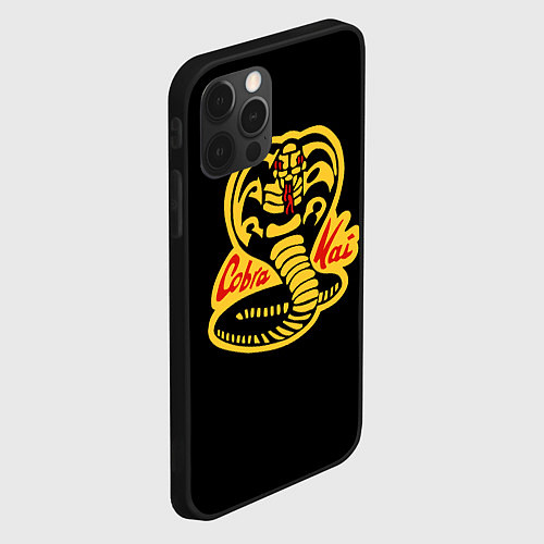 Чехол iPhone 12 Pro Max Cobra Kai - Кобра Кай / 3D-Черный – фото 2