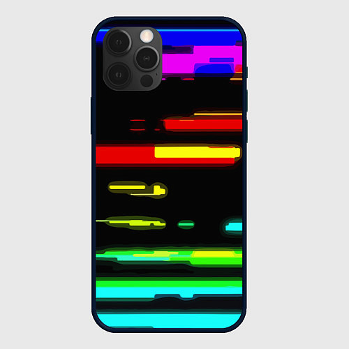 Чехол iPhone 12 Pro Max Color fashion glitch / 3D-Черный – фото 1