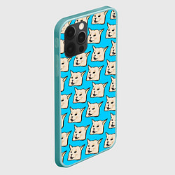 Чехол для iPhone 12 Pro Max Screaming woman cat, цвет: 3D-мятный — фото 2