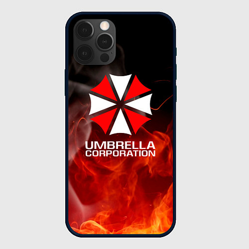 Чехол iPhone 12 Pro Max Umbrella Corporation пламя / 3D-Черный – фото 1