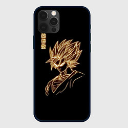 Чехол iPhone 12 Pro Max Гоку неоновый Dragon Ball