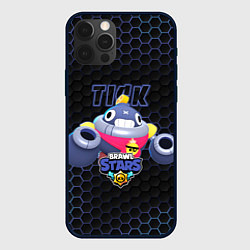 Чехол для iPhone 12 Pro Max Тик BRAWL STARS соты, цвет: 3D-черный