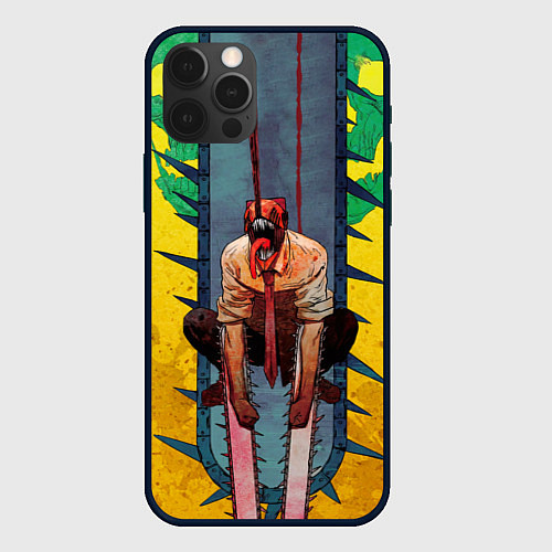 Чехол iPhone 12 Pro Max Chainsaw Man - Дэндзи / 3D-Черный – фото 1