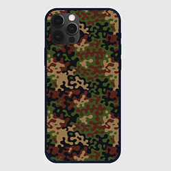 Чехол для iPhone 12 Pro Max Военный Камуфляж Military, цвет: 3D-черный