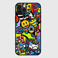 Чехол iPhone 12 Pro Max Romero Britto - emoji