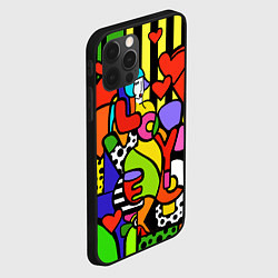 Чехол для iPhone 12 Pro Max Romero Britto - love you, цвет: 3D-черный — фото 2