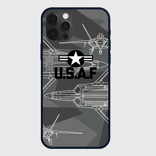 Чехол iPhone 12 Pro Max U S Air force / 3D-Черный – фото 1