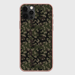 Чехол iPhone 12 Pro Max Лесной Охотничий Камуфляж