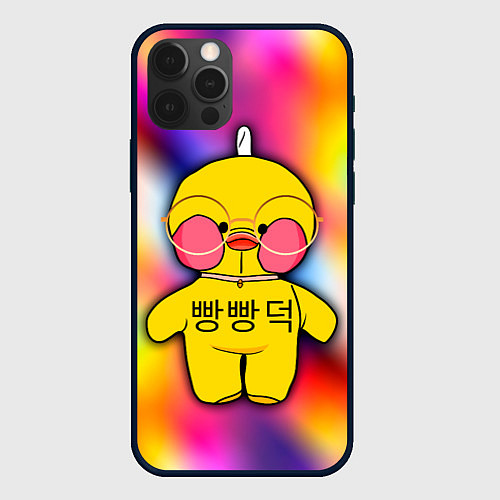 Чехол iPhone 12 Pro Max Лалафанфан Lalafanfan Duck / 3D-Черный – фото 1