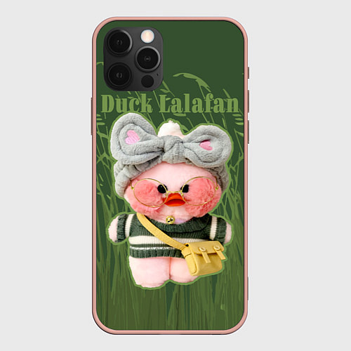 Чехол iPhone 12 Pro Max Duck Lalafan - утёнок Лалафан / 3D-Светло-розовый – фото 1