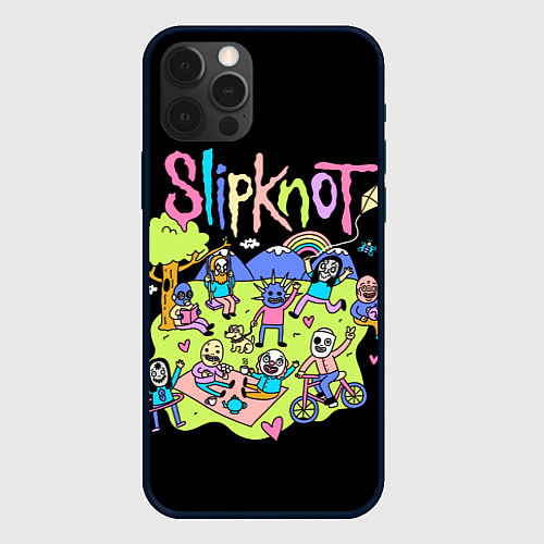 Чехол iPhone 12 Pro Max Slipknot cuties / 3D-Черный – фото 1