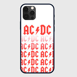 Чехол для iPhone 12 Pro Max Acdc Паттерн, цвет: 3D-черный