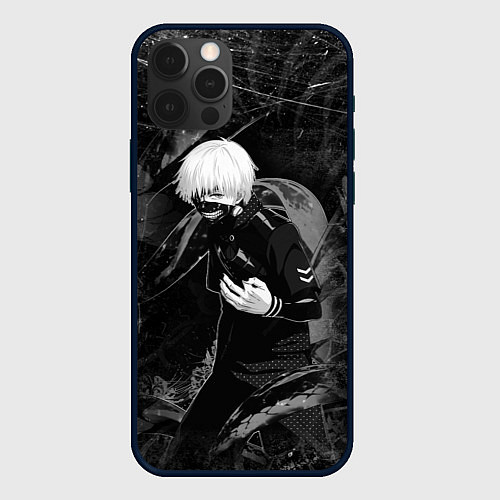 Чехол iPhone 12 Pro Max Токийский Гуль Канеки Кен ЧБ / 3D-Черный – фото 1