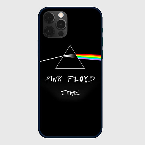 Чехол iPhone 12 Pro Max PINK FLOYD TIME ПИНК ФЛОЙД ЛОГОТИП / 3D-Черный – фото 1