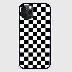 Чехол для iPhone 12 Pro Max Chess Squares Cubes, цвет: 3D-черный