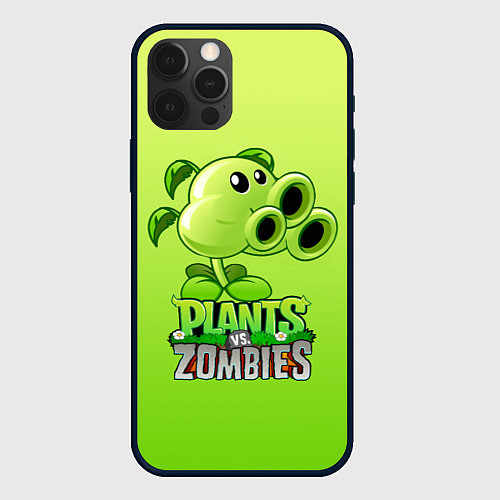 Чехол iPhone 12 Pro Max Lants vs Zombies - Тристрел / 3D-Черный – фото 1