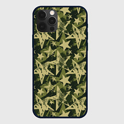 Чехол для iPhone 12 Pro Max Star camouflage, цвет: 3D-черный