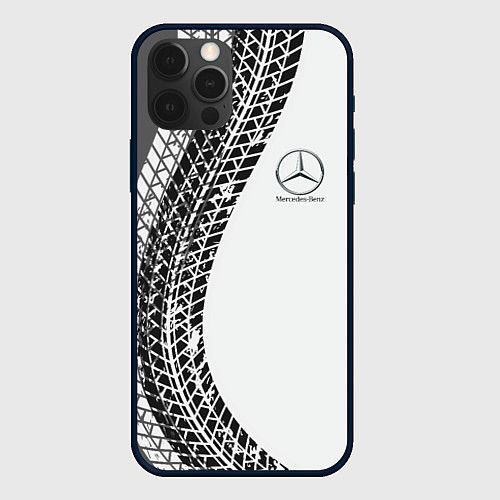 Чехол iPhone 12 Pro Max Mercedes-Benz дрифт / 3D-Черный – фото 1