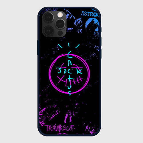 Чехол iPhone 12 Pro Max Fortnite x Travis Scott / 3D-Черный – фото 1
