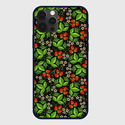 Чехол для iPhone 12 Pro Max Русское Народное Искусство - хохлома, цвет: 3D-черный