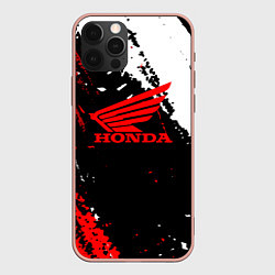 Чехол для iPhone 12 Pro Max Honda Logo Auto, цвет: 3D-светло-розовый