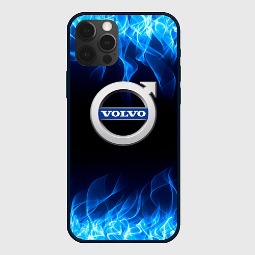 Чехол iPhone 12 Pro Max Volvo - Огонь / 3D-Черный – фото 1