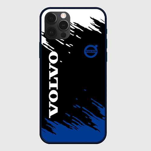 Чехол iPhone 12 Pro Max Volvo - Texture / 3D-Черный – фото 1