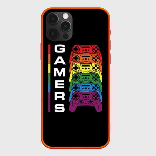 Чехол iPhone 12 Pro Max GAMERS Геймеры / 3D-Красный – фото 1