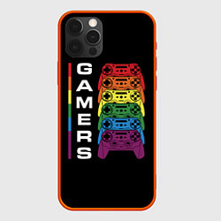 Чехол для iPhone 12 Pro Max GAMERS Геймеры, цвет: 3D-красный