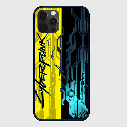 Чехол iPhone 12 Pro Max CYBERPUNK 2077 Логотип / 3D-Черный – фото 1