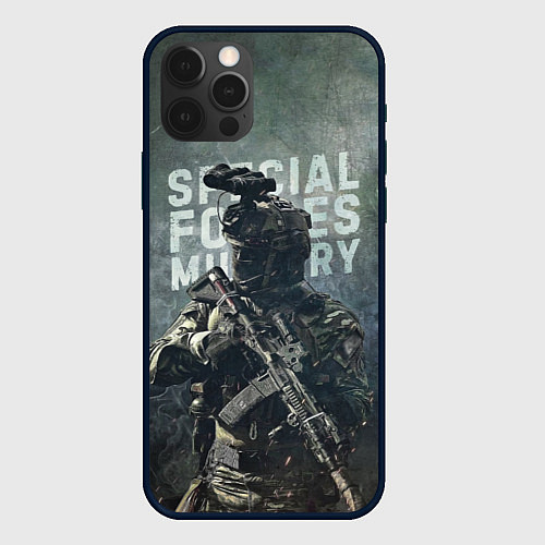 Чехол iPhone 12 Pro Max Special forces military / 3D-Черный – фото 1