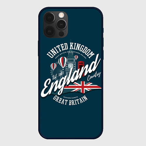 Чехол iPhone 12 Pro Max Англия England / 3D-Черный – фото 1