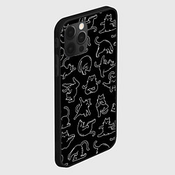 Чехол для iPhone 12 Pro Max КОТИКИ и ЙОГА, цвет: 3D-черный — фото 2