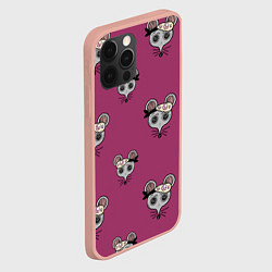 Чехол для iPhone 12 Pro Max Ниндзя-мыши Клинок, рассекающий демонов Kimetsu no, цвет: 3D-светло-розовый — фото 2