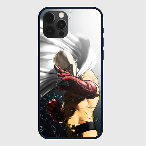 Чехол iPhone 12 Pro Max One Punch Man - Сайтама / 3D-Черный – фото 1