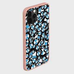 Чехол для iPhone 12 Pro Max BMW PATTERN LOGO, цвет: 3D-светло-розовый — фото 2