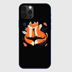 Чехол iPhone 12 Pro Max Лисы Animal love