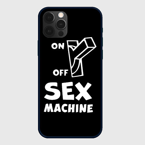 Чехол iPhone 12 Pro Max SEX MACHINE Секс Машина / 3D-Черный – фото 1