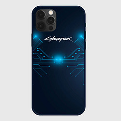 Чехол iPhone 12 Pro Max Cyberpunk Неоновая микросхема